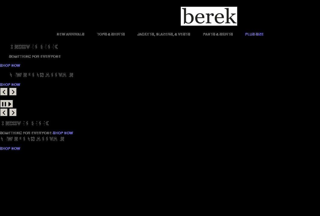 berek.com shopify website screenshot