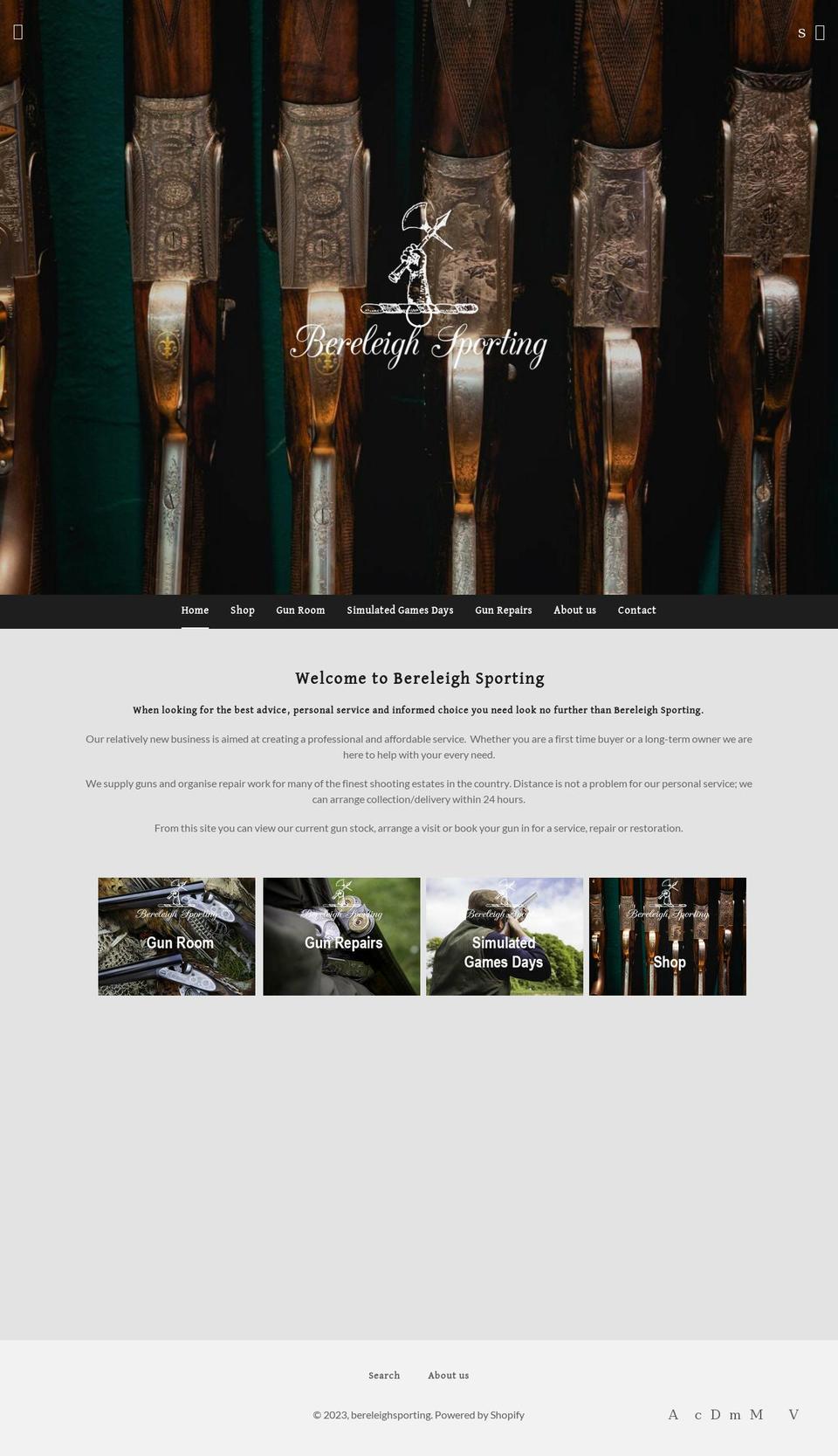 bereleighsporting.myshopify.com shopify website screenshot