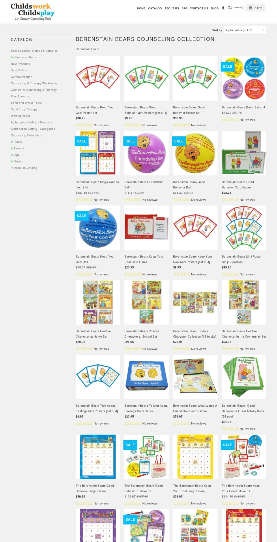 berenstainbearsproducts.com shopify website screenshot
