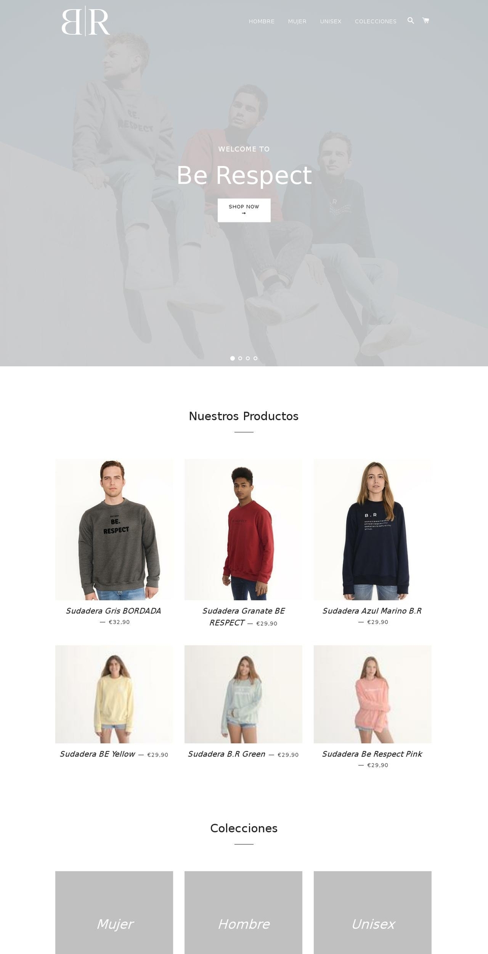 berespect.com — Shopify storefront screenshot