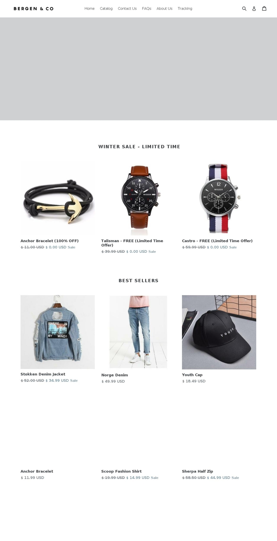 bergen-co.com shopify website screenshot
