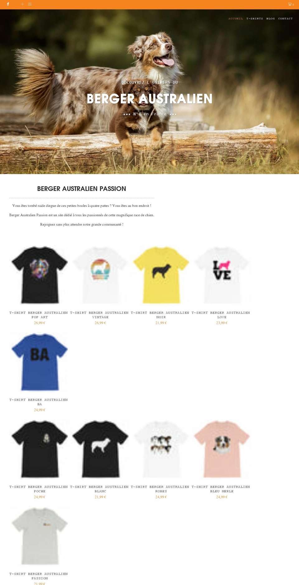 berger-australien-passion.com shopify website screenshot