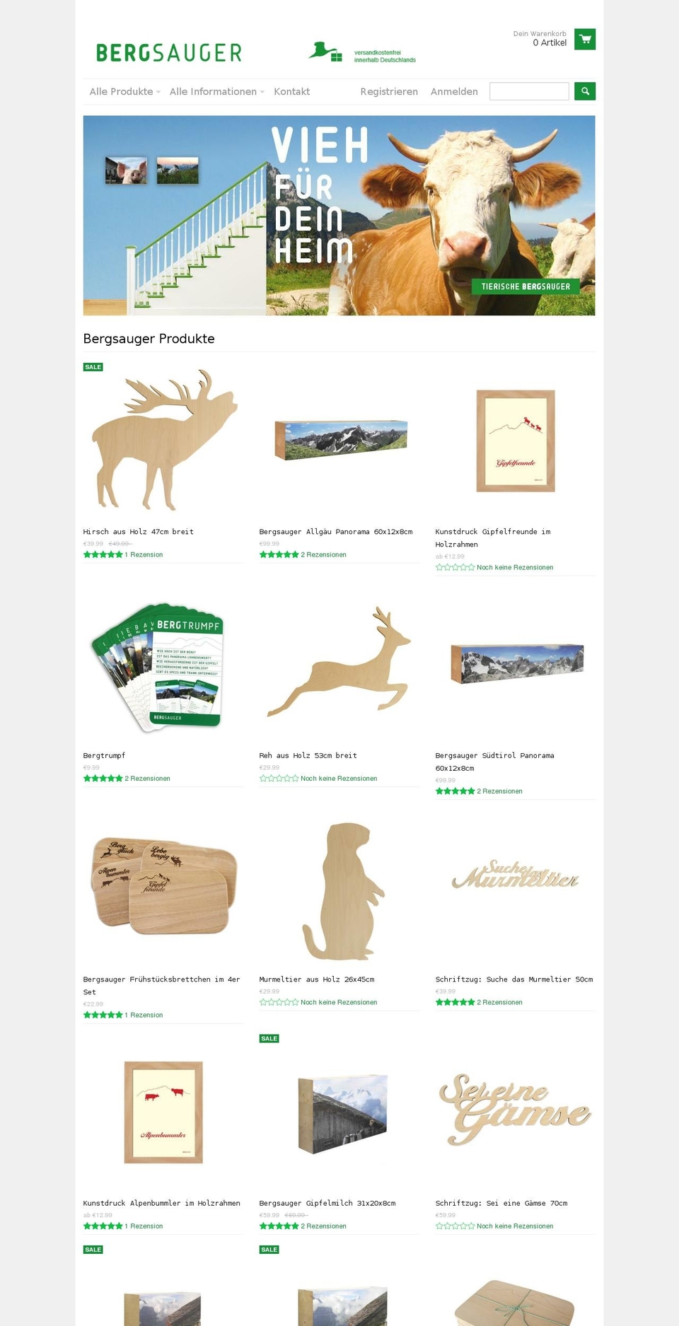 bergsauger.com — Shopify storefront screenshot