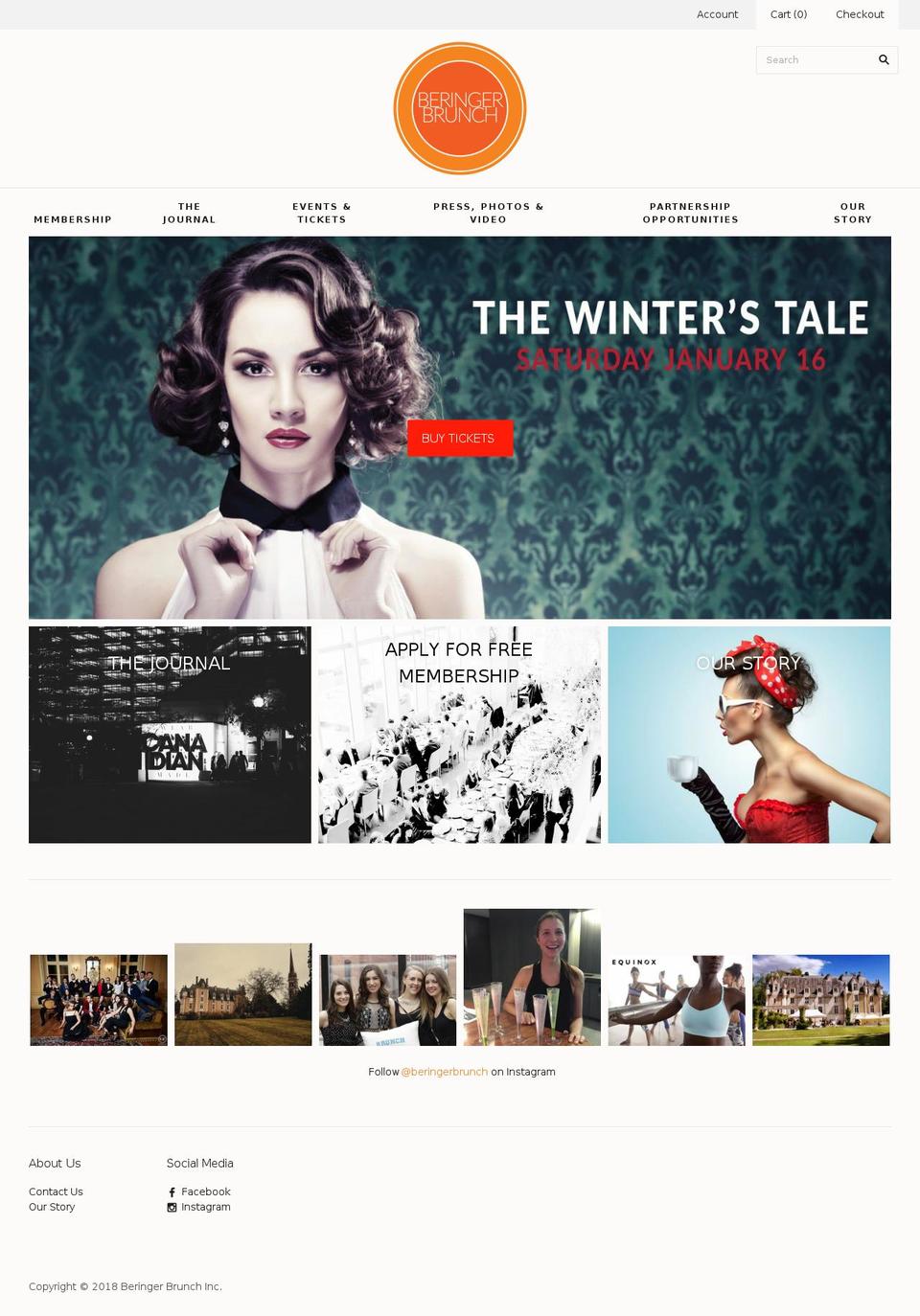 beringersocial.com — Shopify storefront screenshot