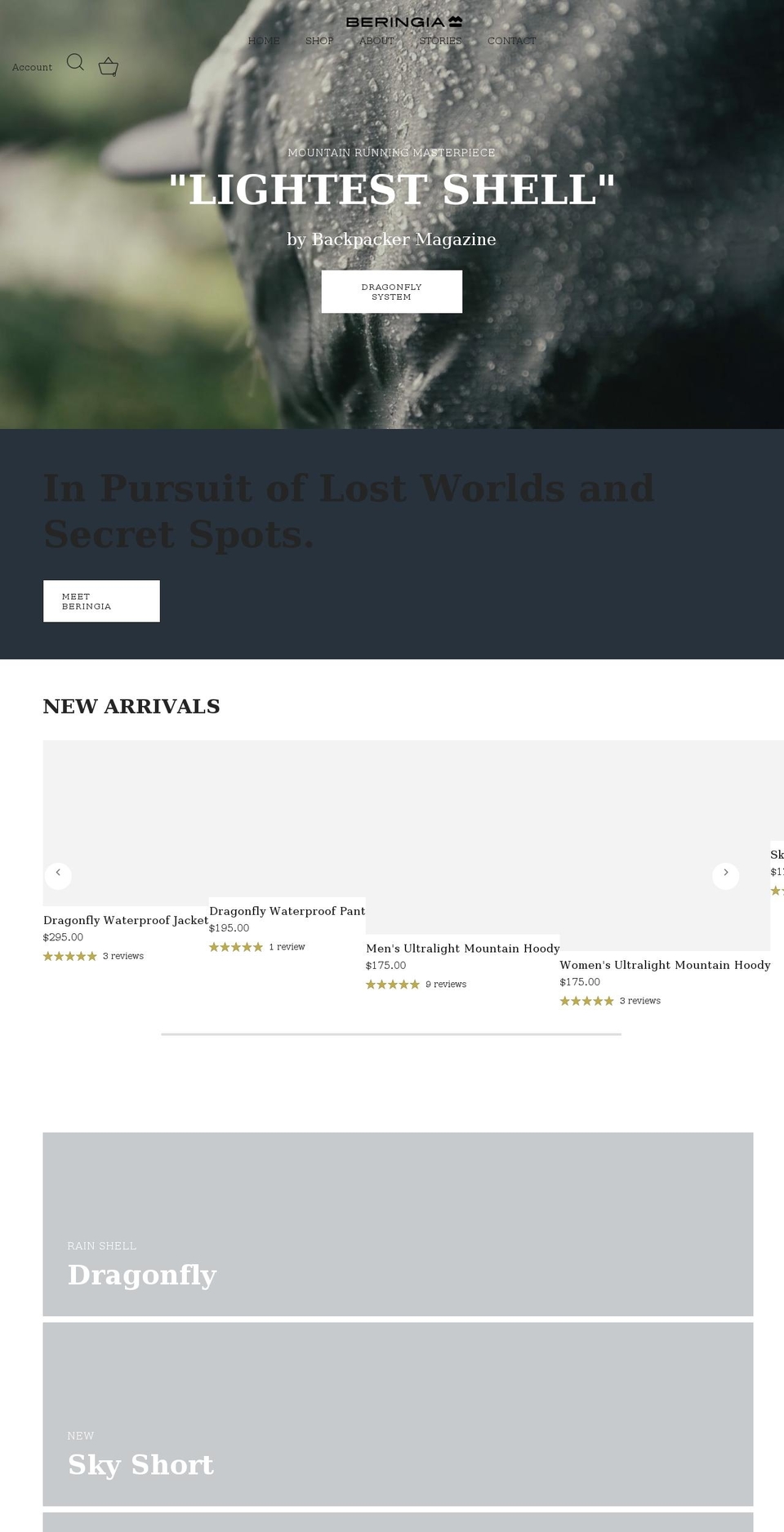 beringia.world shopify website screenshot