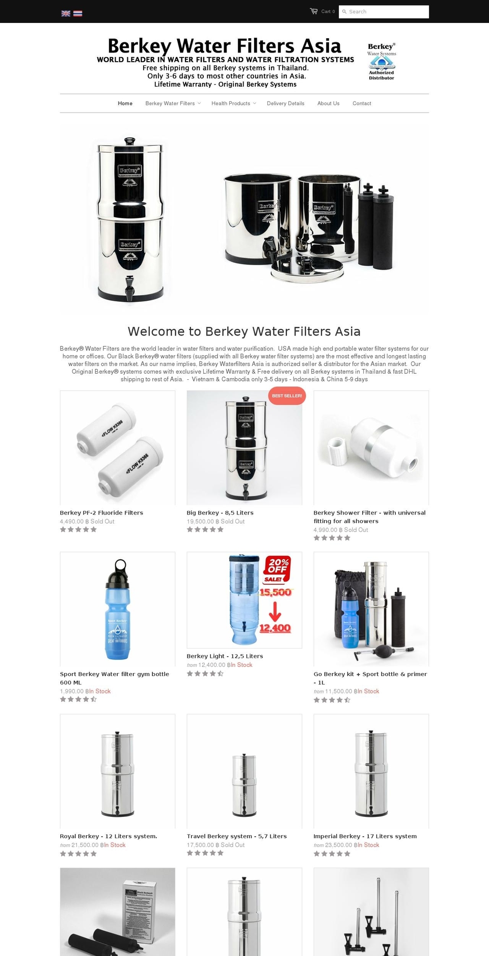 berkey-waterfilters.asia shopify website screenshot