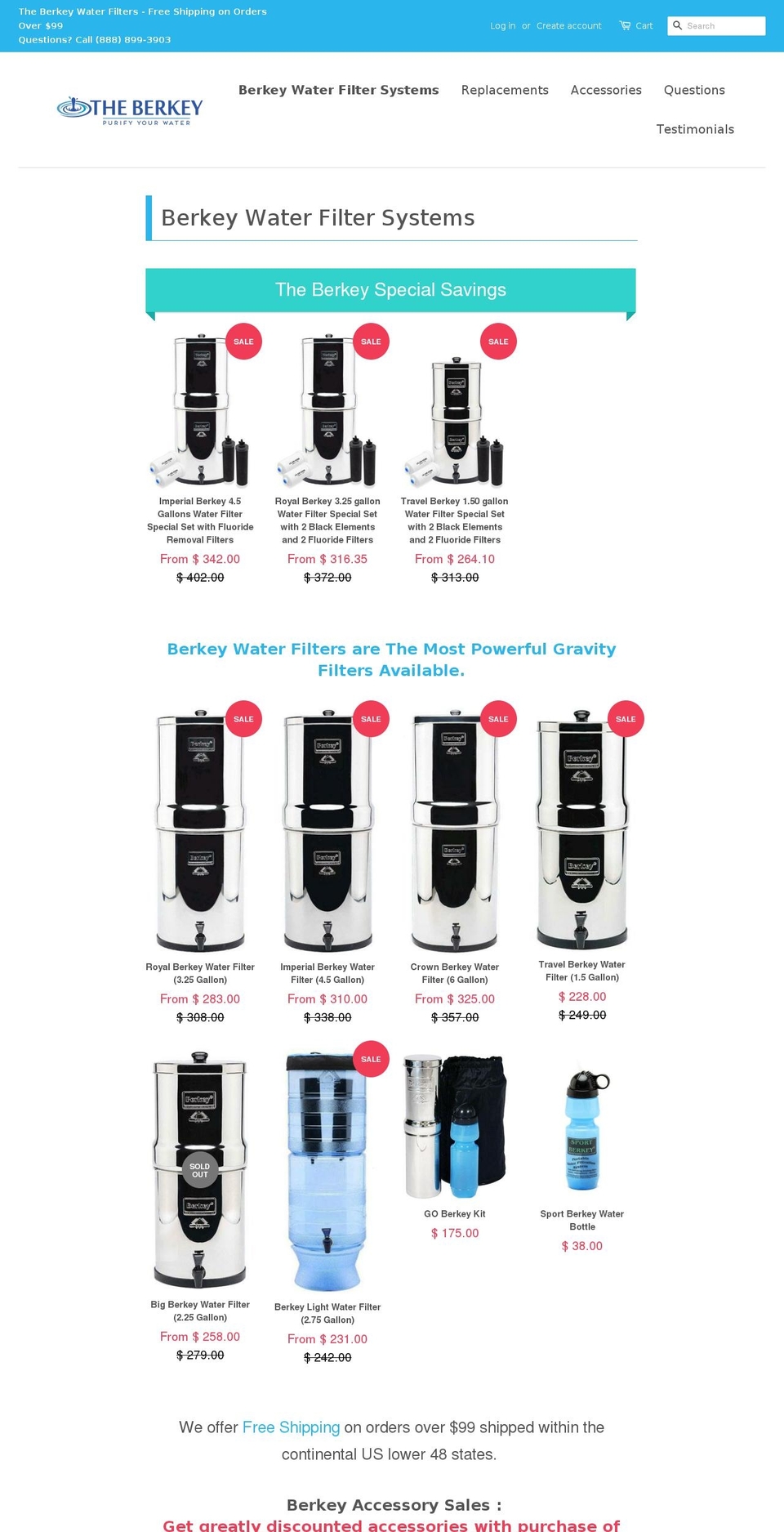 berkeywater-filter.com shopify website screenshot