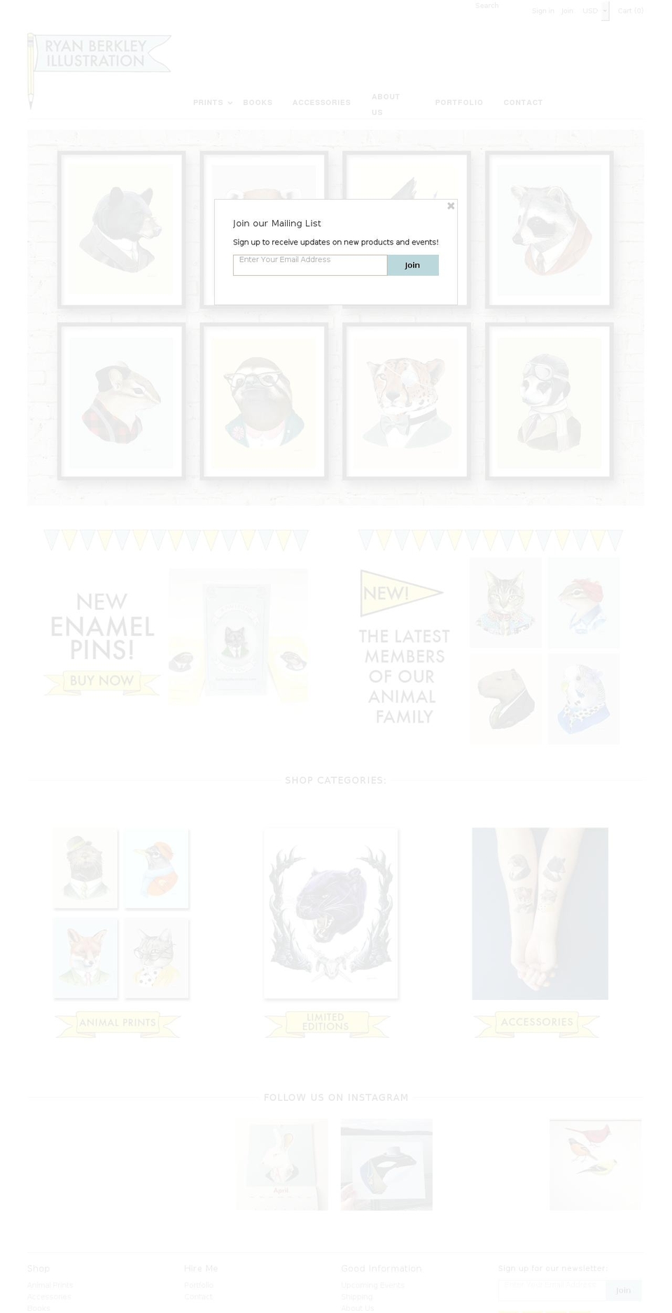 berkleyillustration.com shopify website screenshot