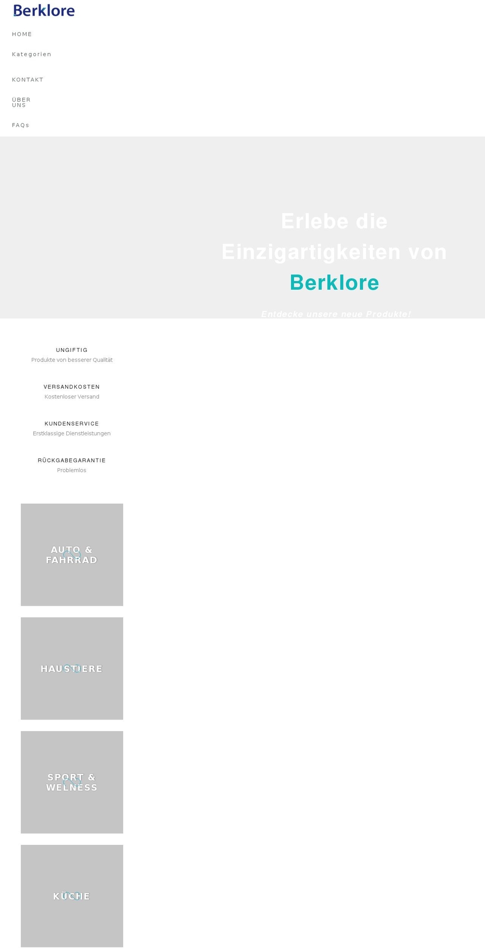berklore.com shopify website screenshot