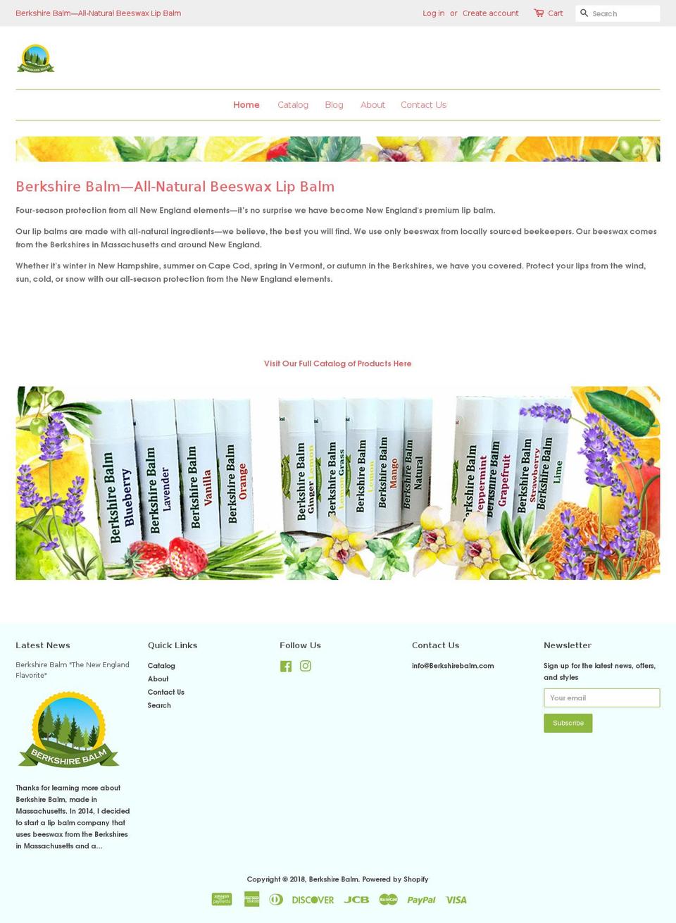 berkshirebalm.com — Shopify storefront screenshot