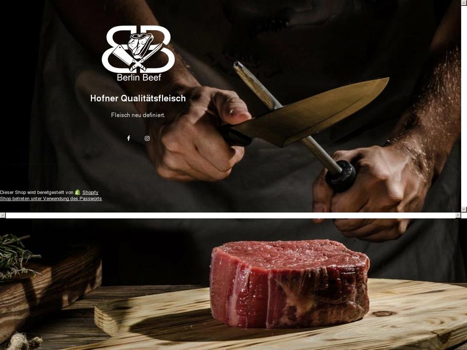 berlin-beef.com shopify website screenshot