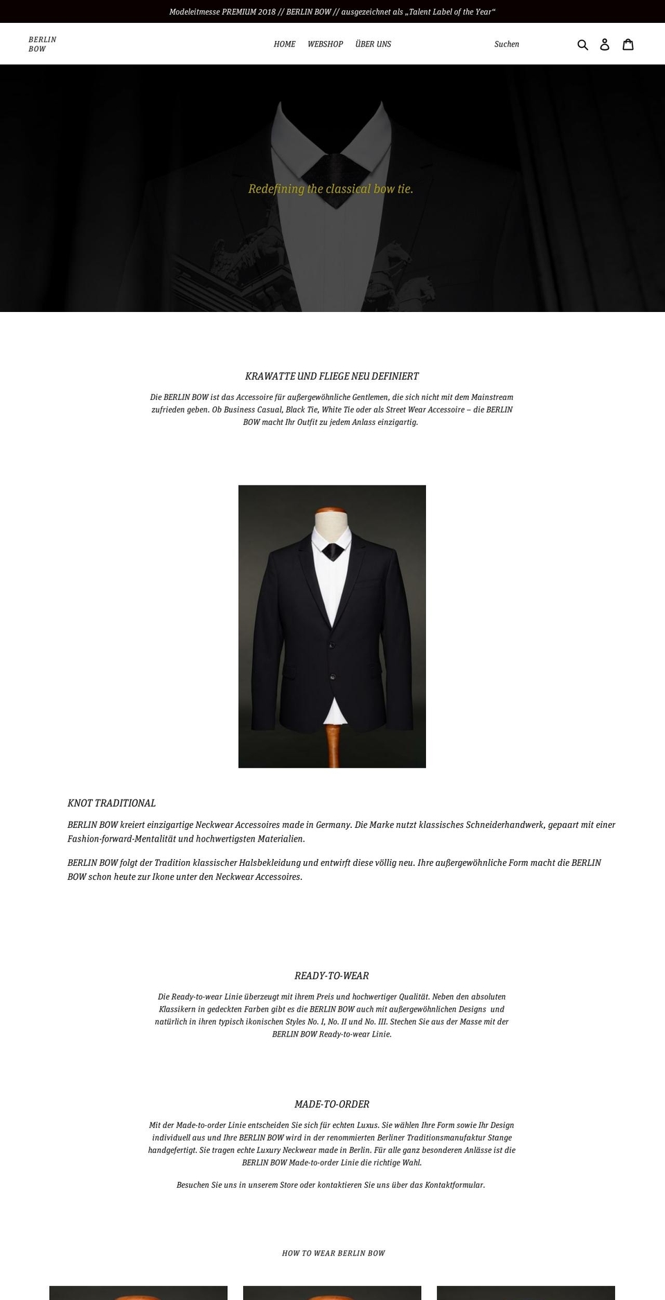 berlin-bow.com — Shopify storefront screenshot