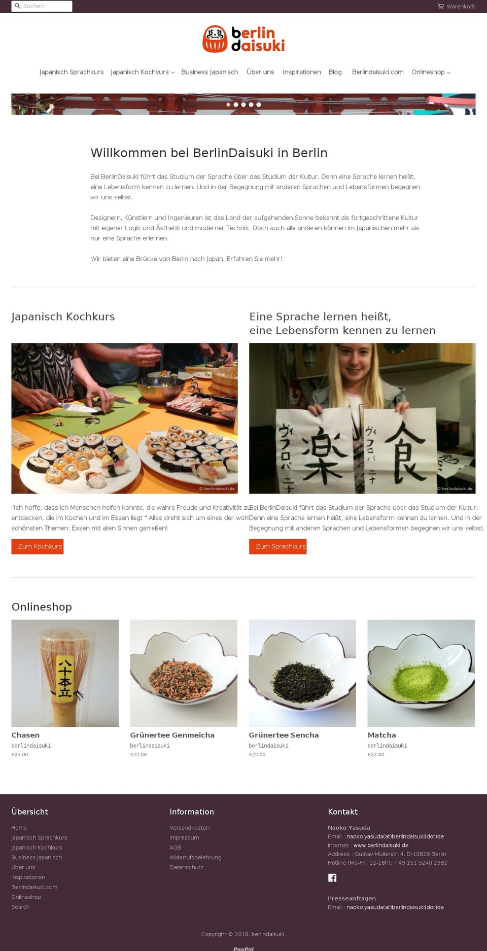 berlindaisuki.de shopify website screenshot