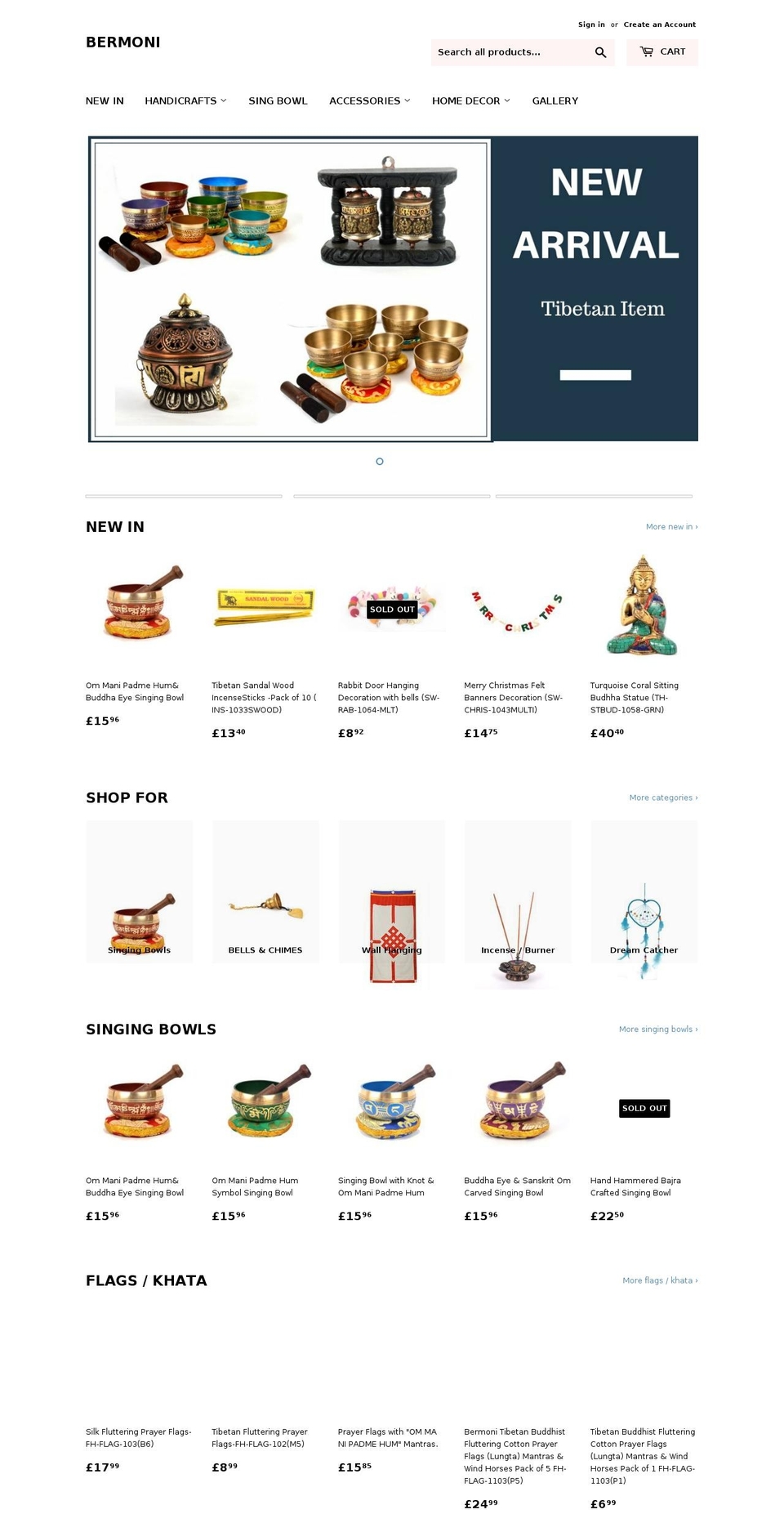 bermoni.co.uk shopify website screenshot