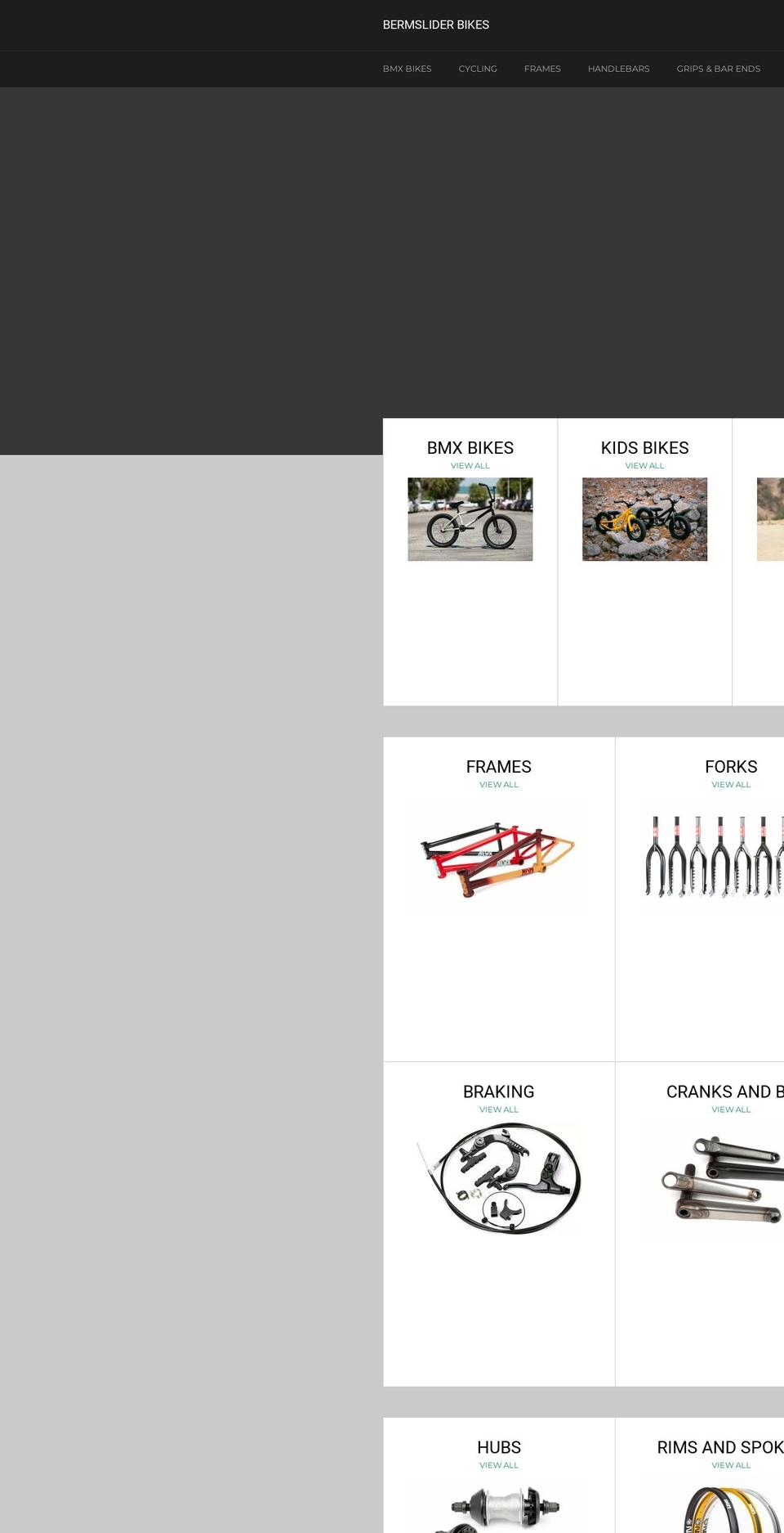 bermsliderbikes.com shopify website screenshot