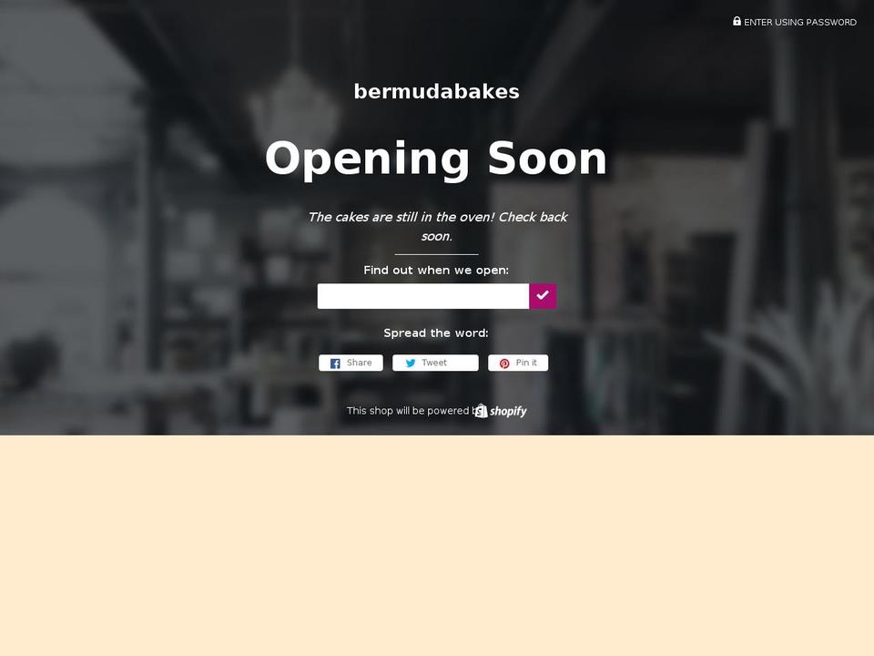 bermudabakes.com shopify website screenshot