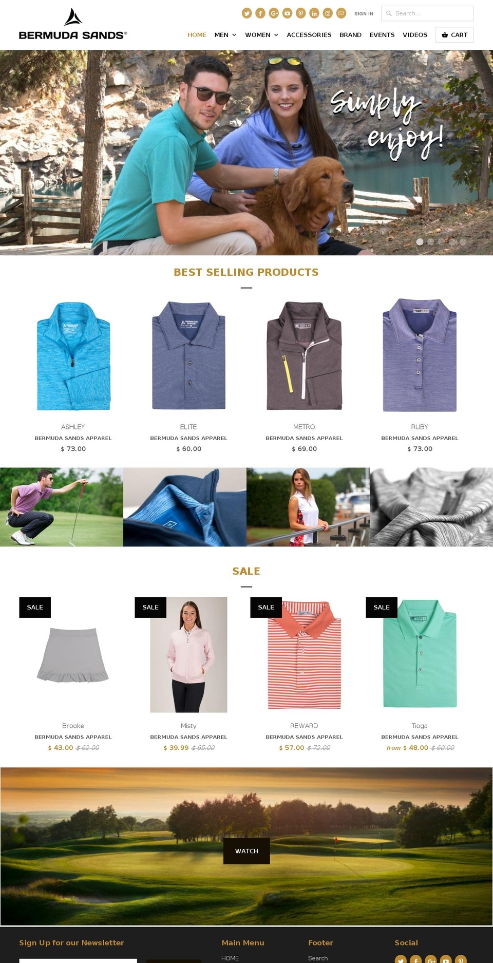 bermudasandsapparel.com shopify website screenshot