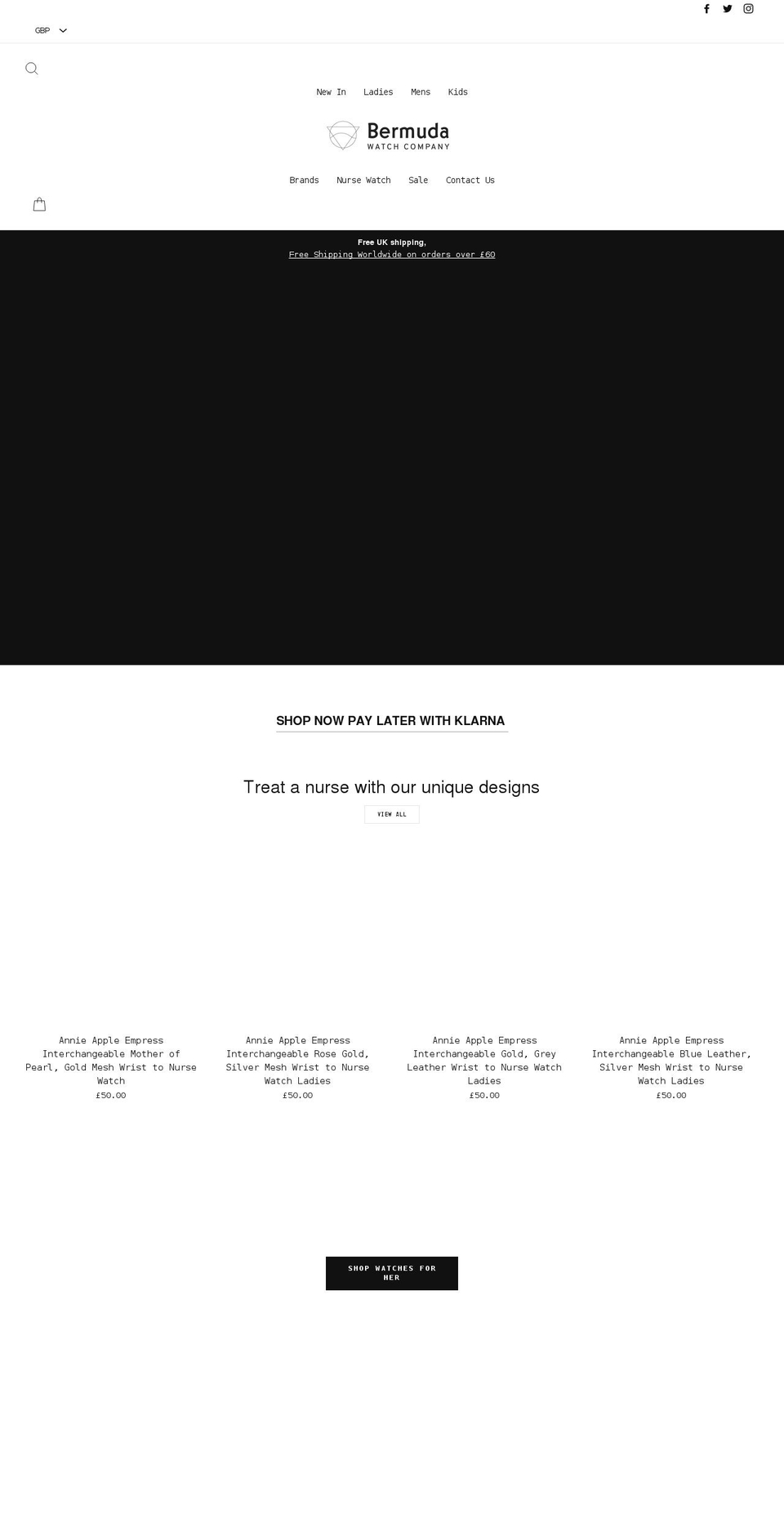 bermudawatchcompany.com shopify website screenshot