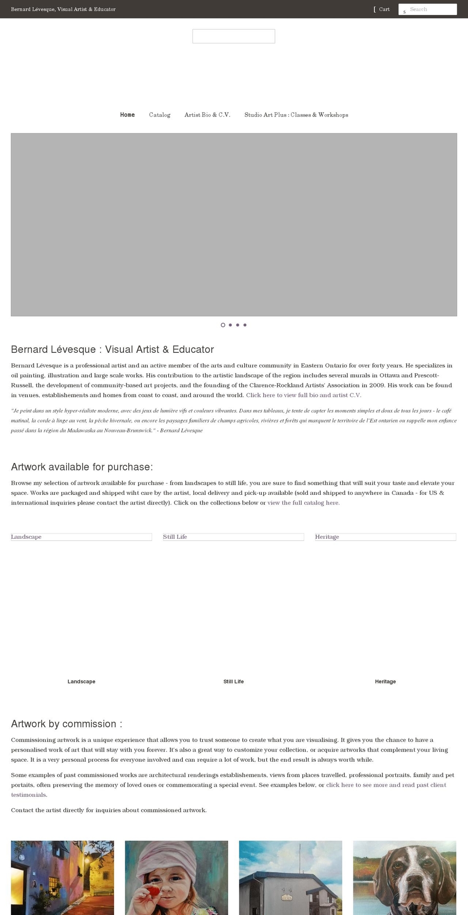 bernardlevesque.ca shopify website screenshot