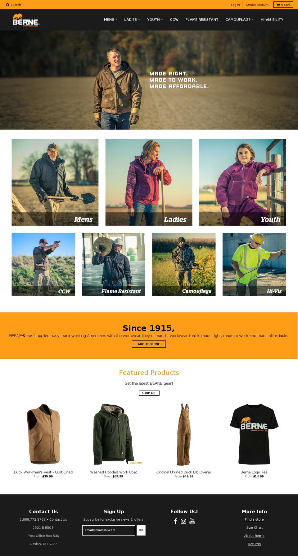 bernedirect.com shopify website screenshot