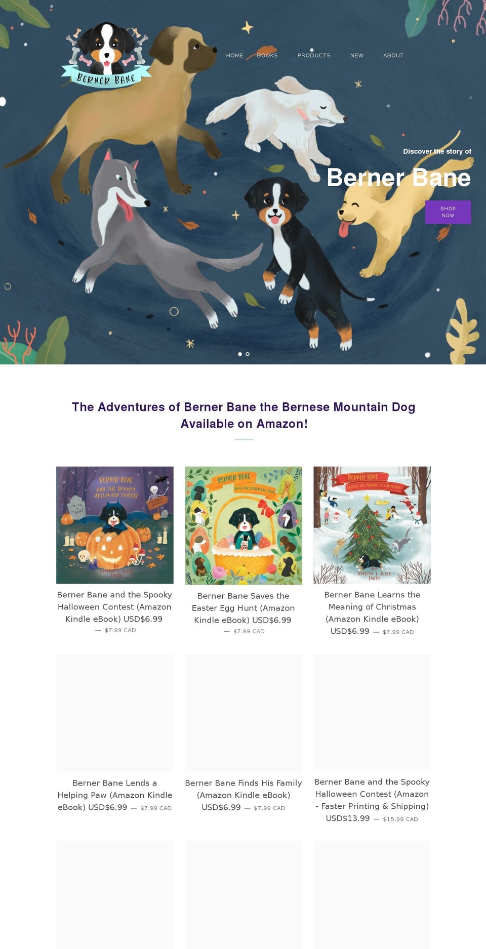 bernerbane.com shopify website screenshot