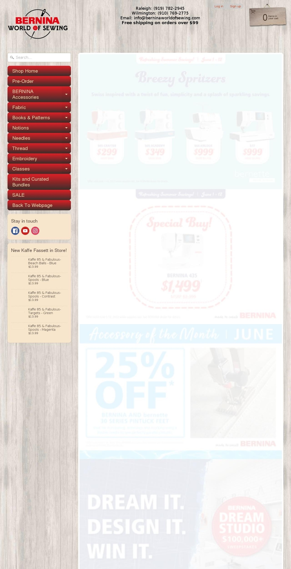 bernina-world-of-sewing.myshopify.com shopify website screenshot