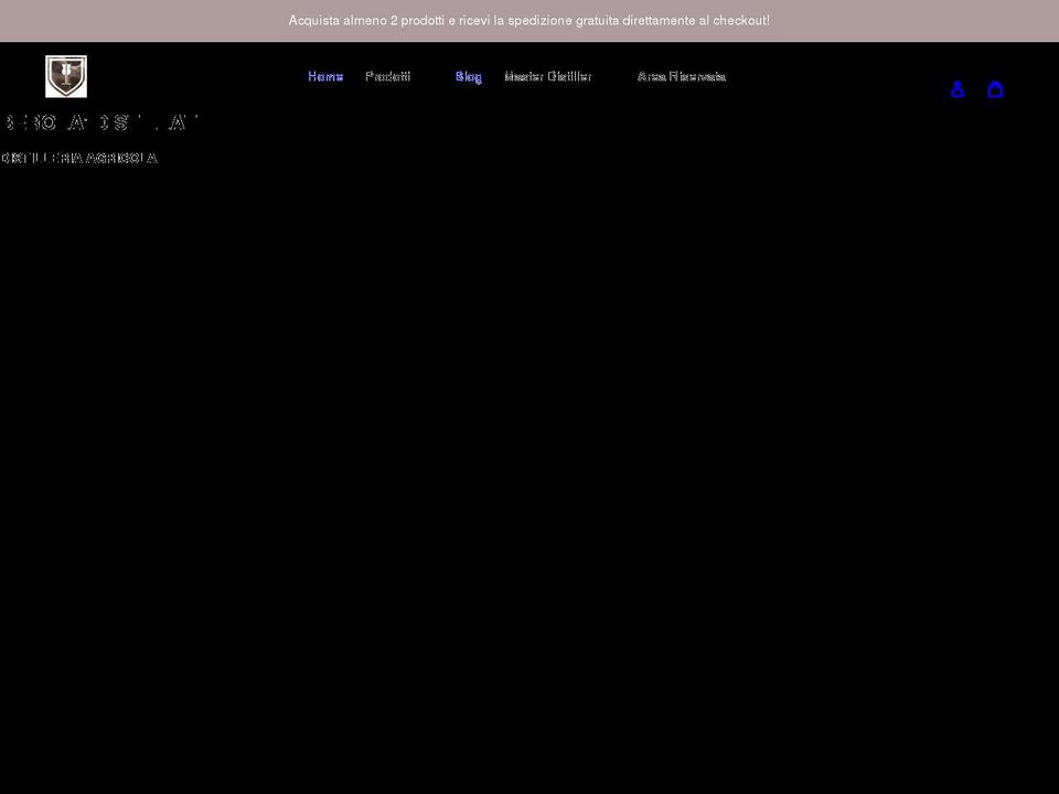 beroladistillati.it shopify website screenshot