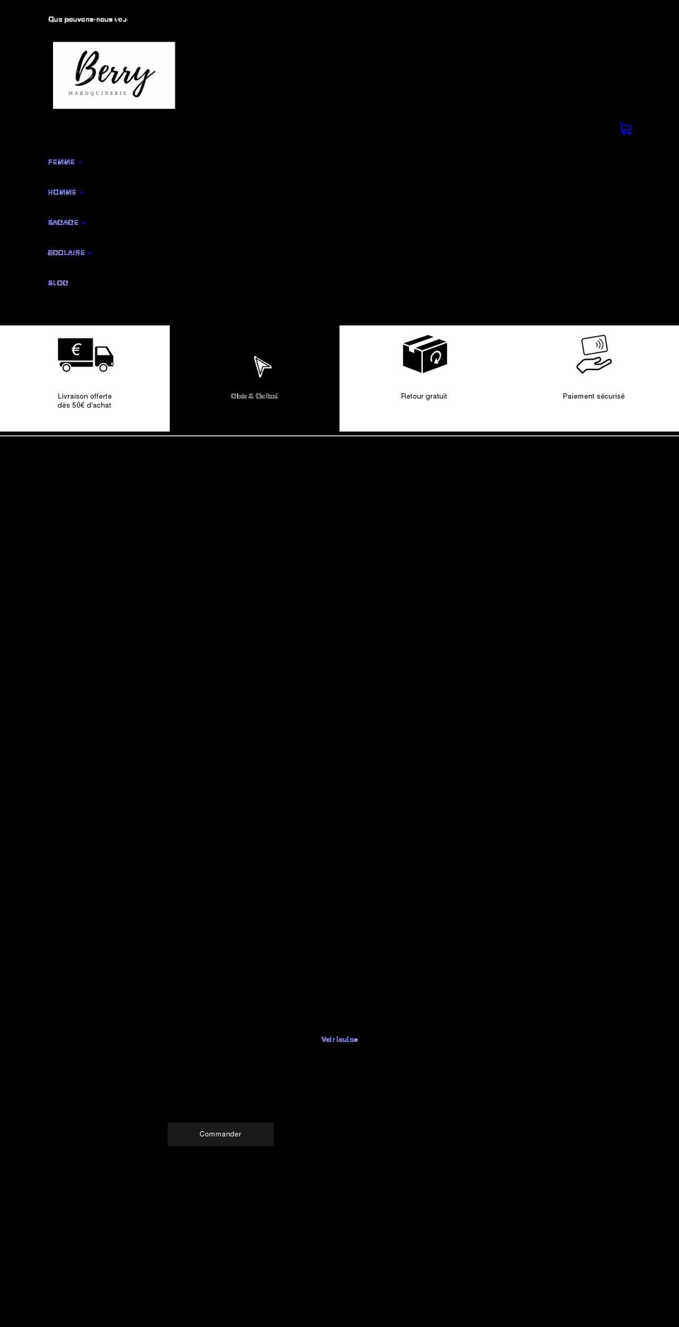 berry-maroquinerie.com shopify website screenshot