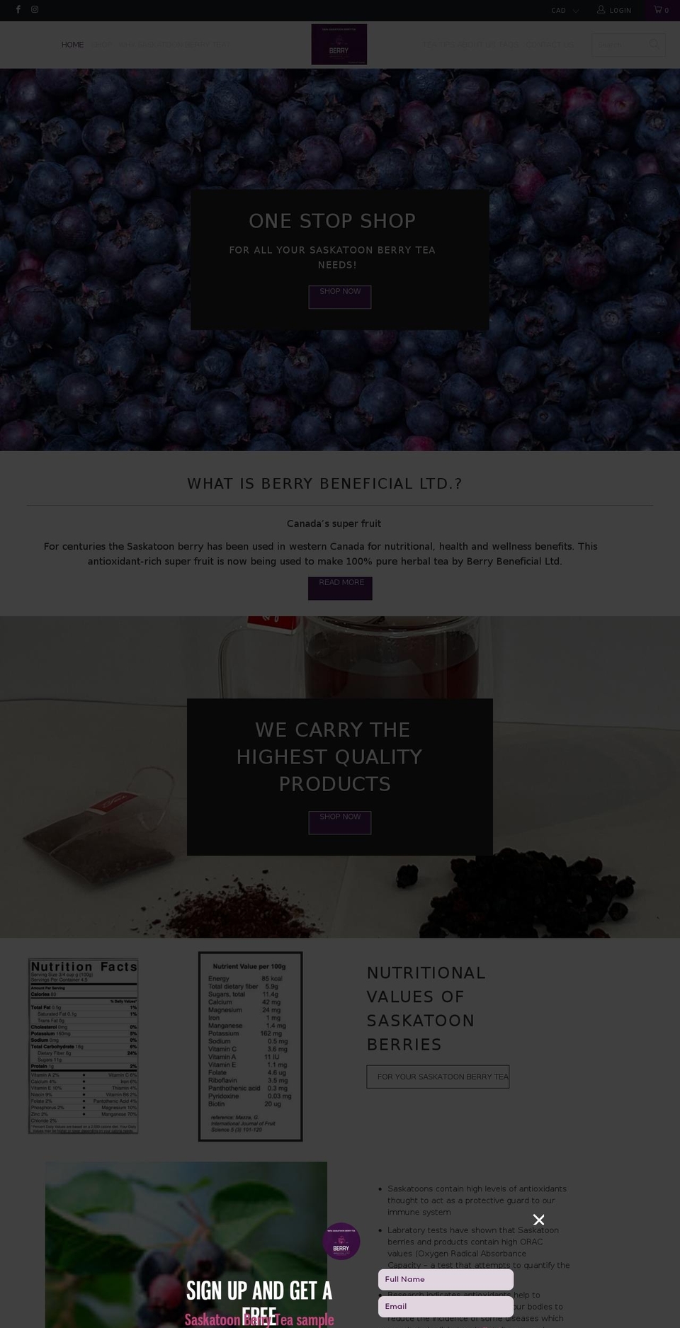 berrybeneficial.com shopify website screenshot