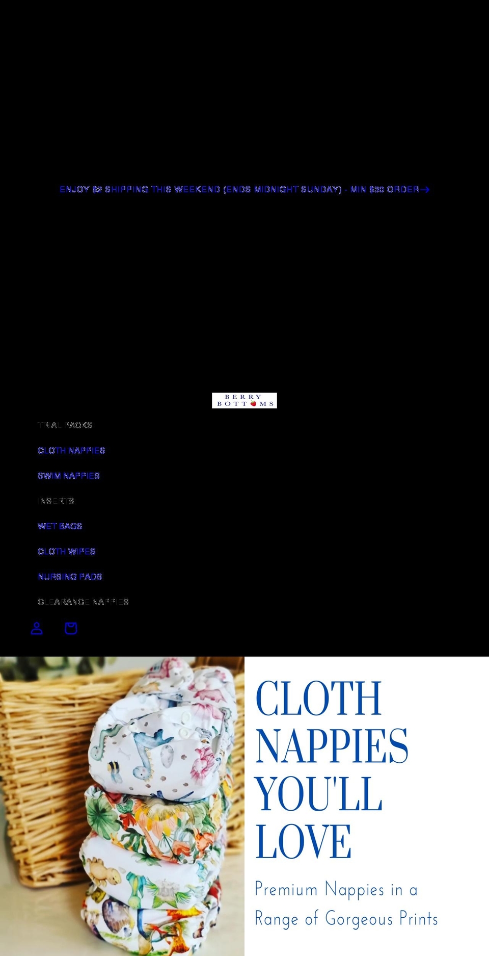 berrybottoms.com.au shopify website screenshot