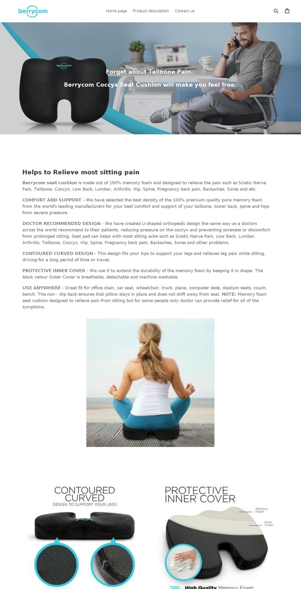 berrycom-comfort.com — Shopify storefront screenshot