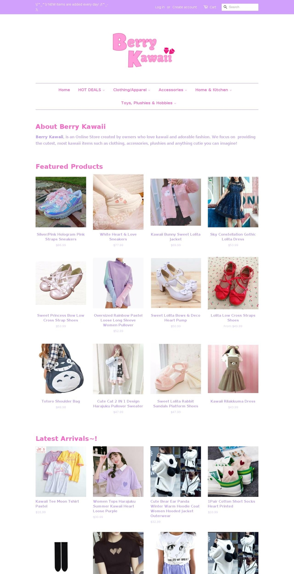 berrykawaii.com shopify website screenshot