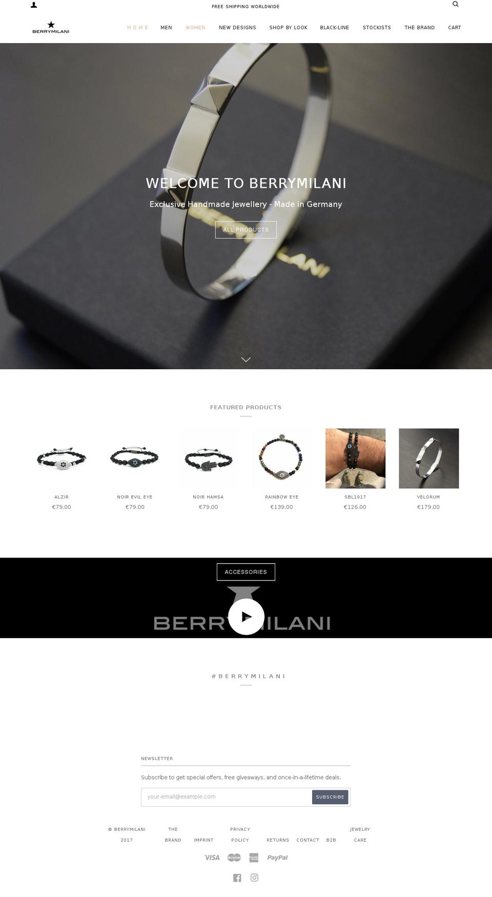 Broadcast Shopify theme site example berrymilani.com