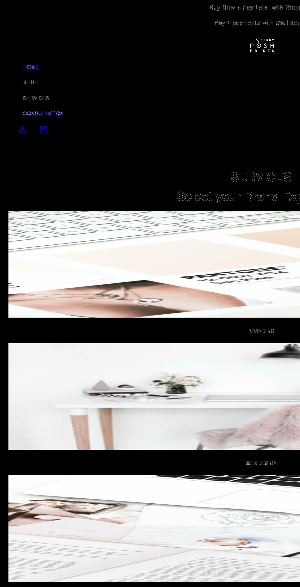 berryposhprints.com shopify website screenshot
