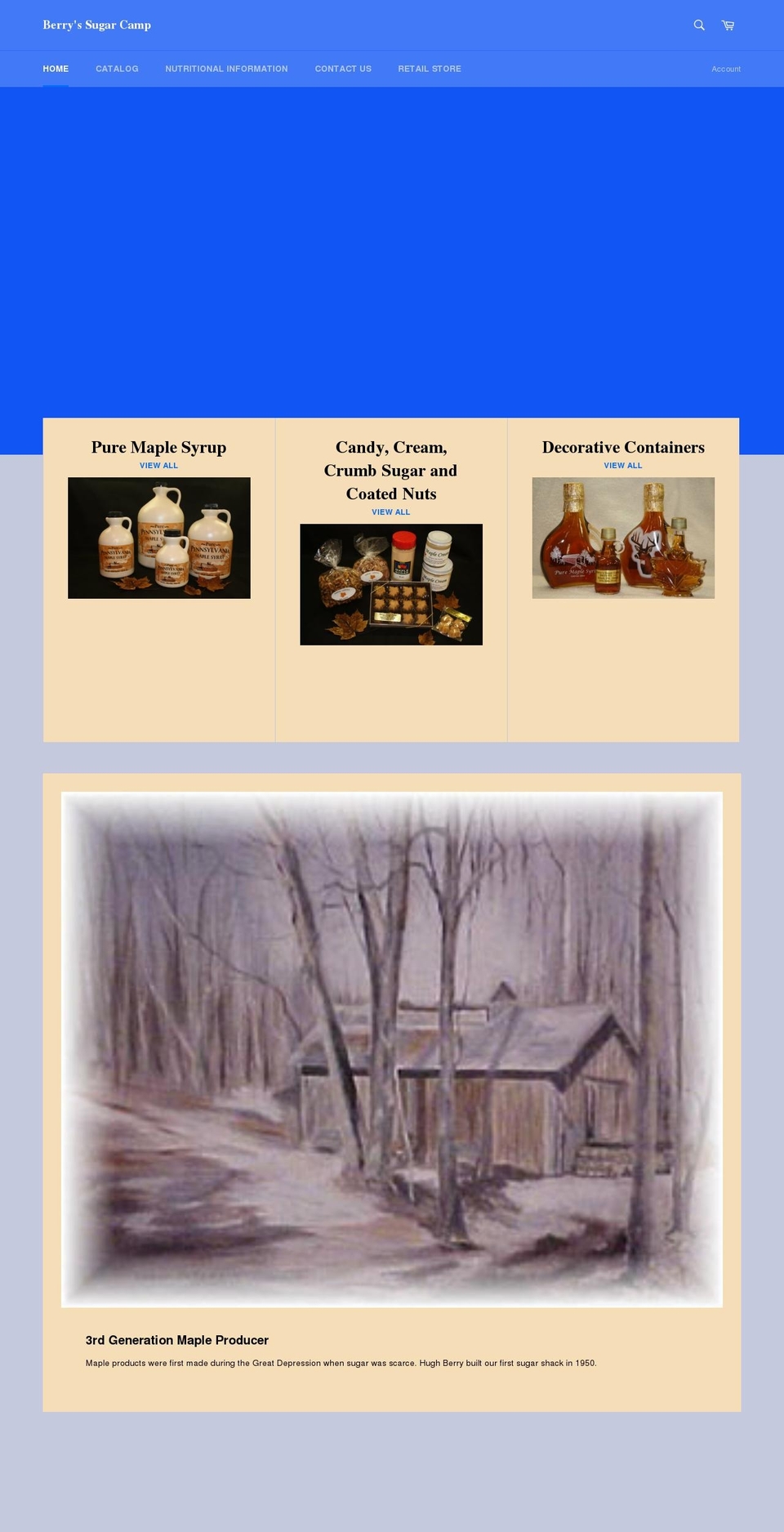 berryssugarcamp.com shopify website screenshot