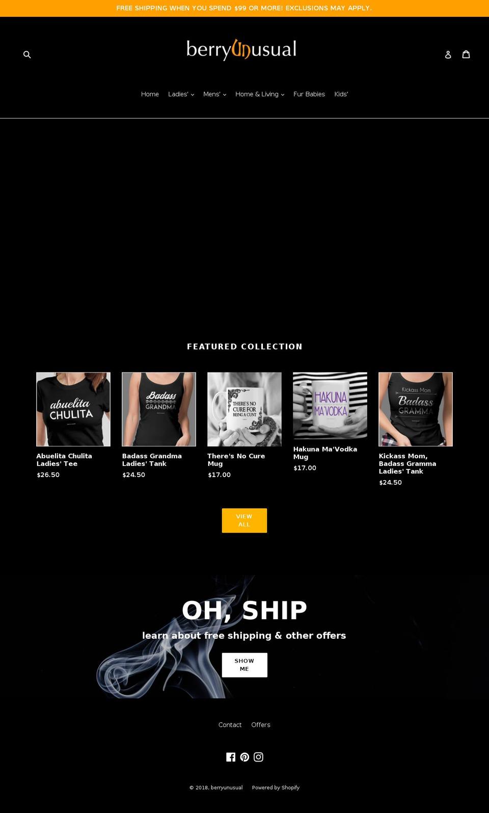 berryunusual.com — Shopify storefront screenshot