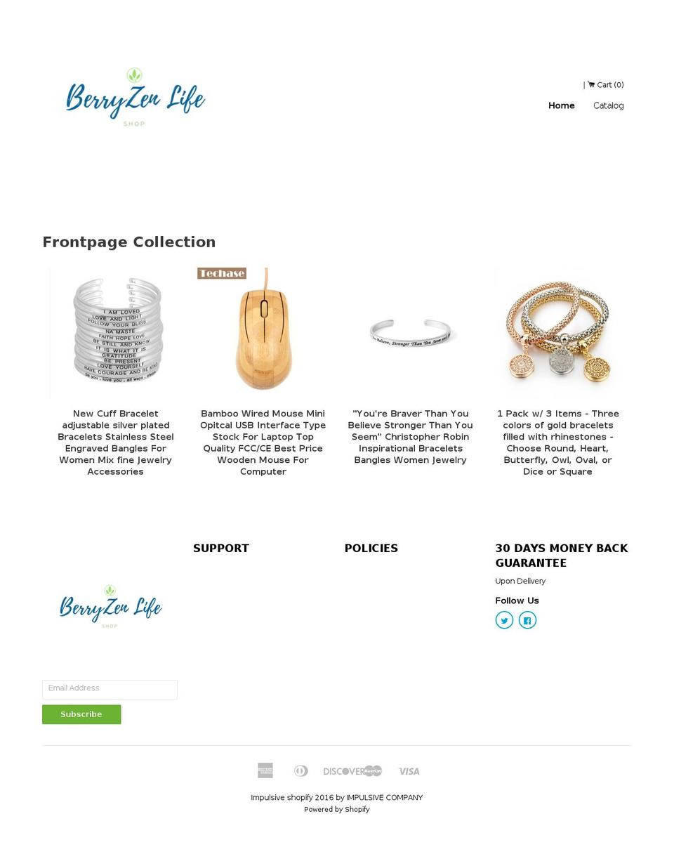 berryzenlife.com — Shopify storefront screenshot