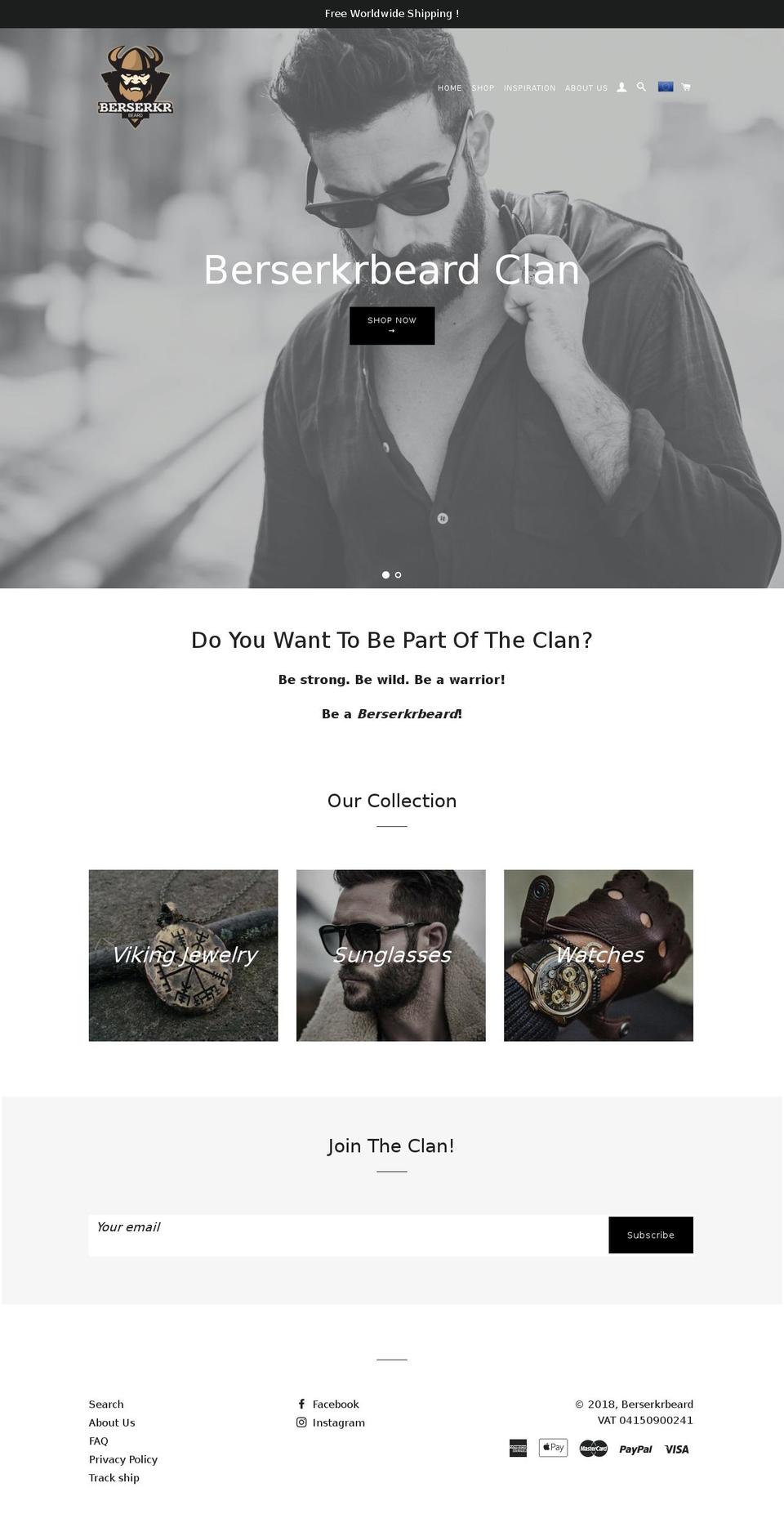 berserkrbeard.com — Shopify storefront screenshot