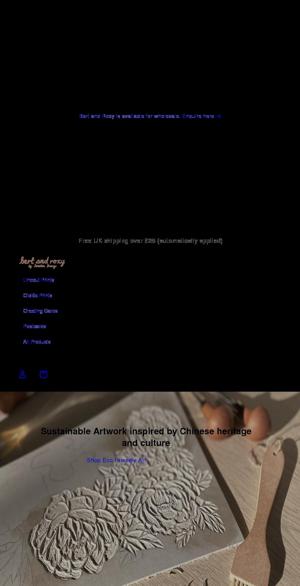 bertandroxy.com shopify website screenshot