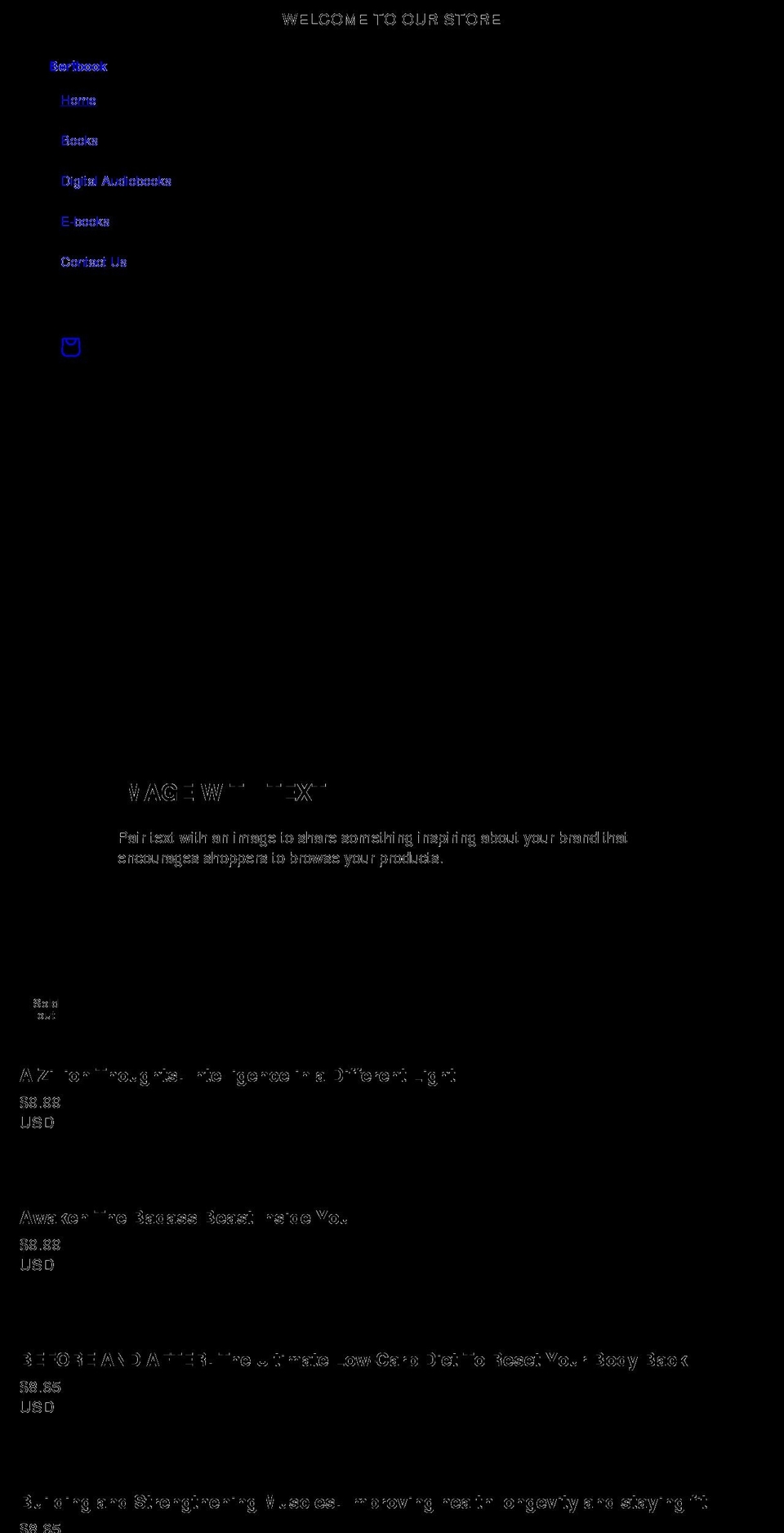 bertbook.com shopify website screenshot