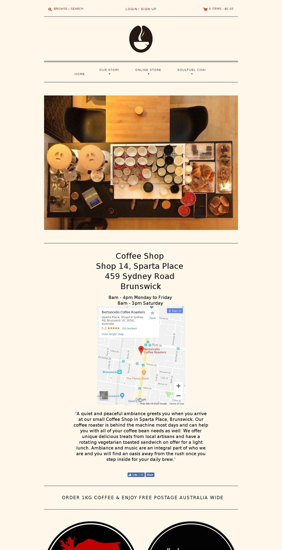 bertoncellocoffee.com.au shopify website screenshot