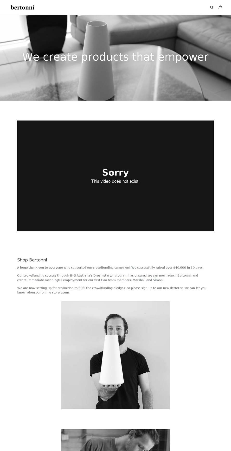 bertonni.com.au shopify website screenshot