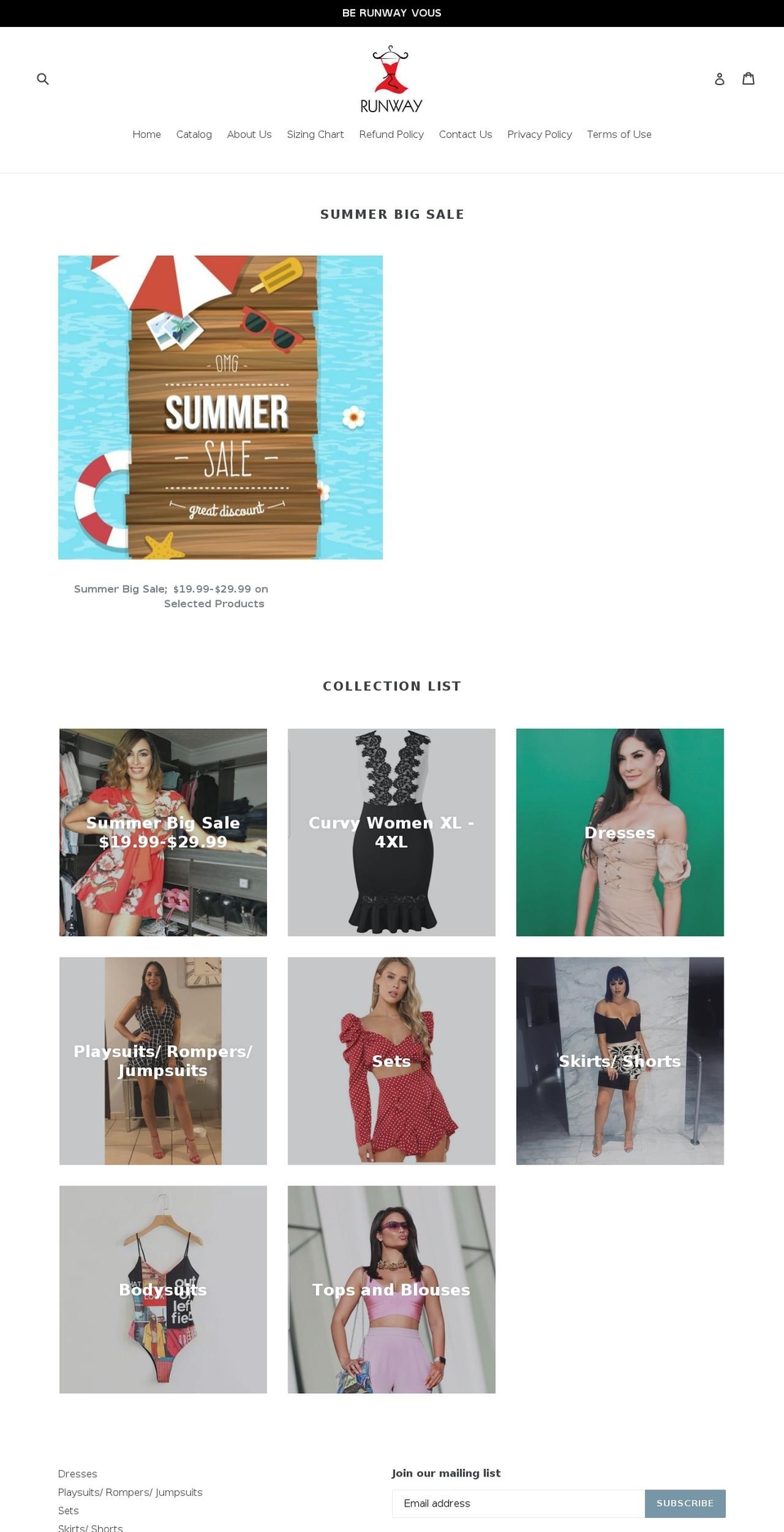 berunwayvous.com shopify website screenshot