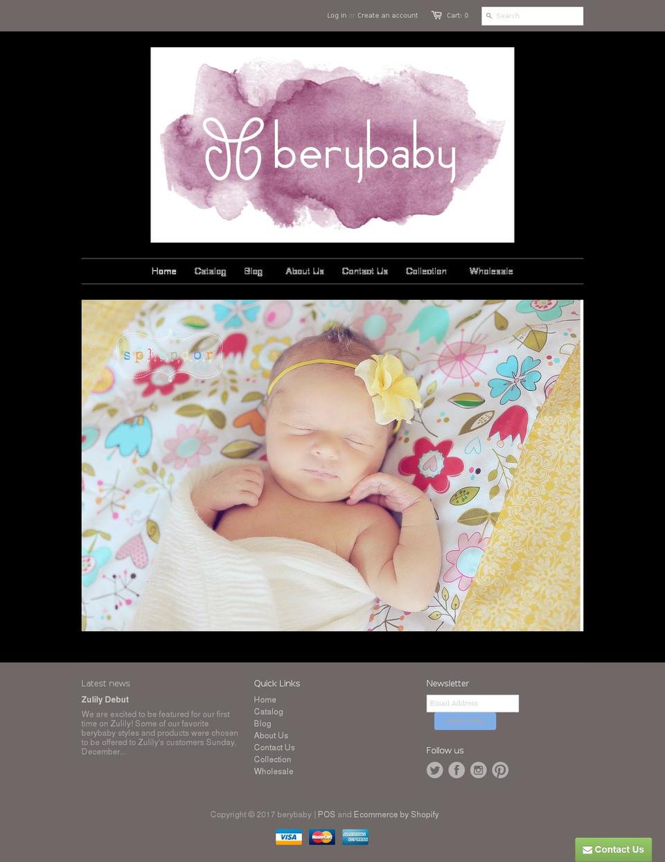 berybaby.com shopify website screenshot
