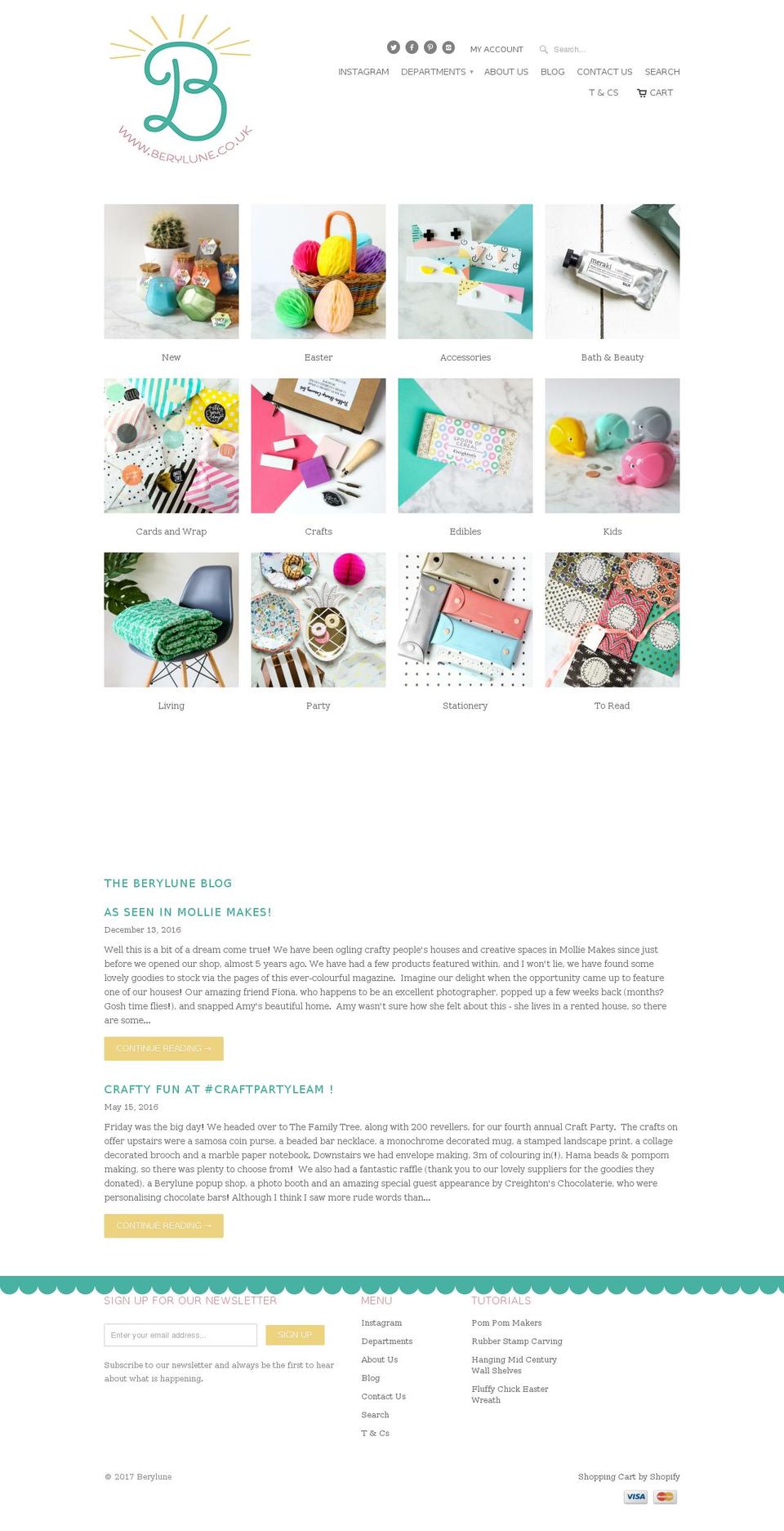berylune.com shopify website screenshot