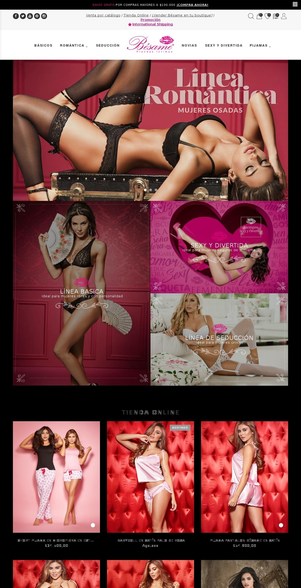 besame.com shopify website screenshot
