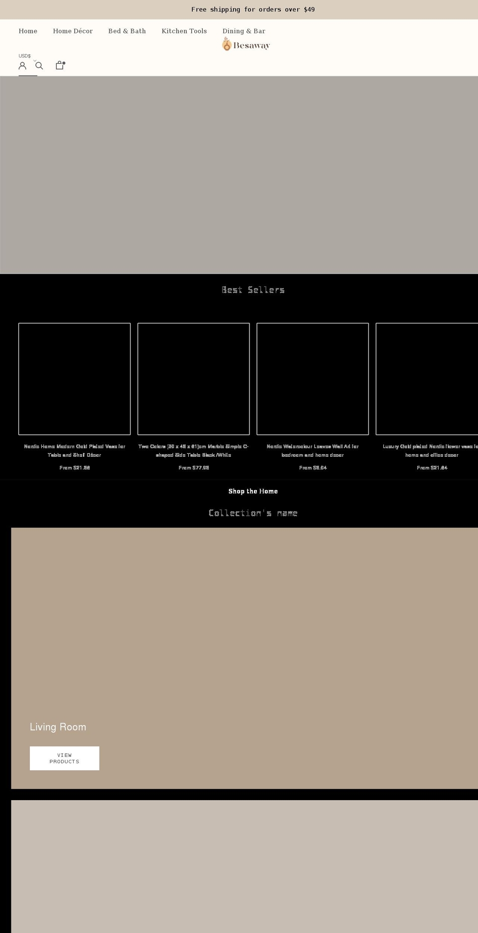 besaway.com shopify website screenshot