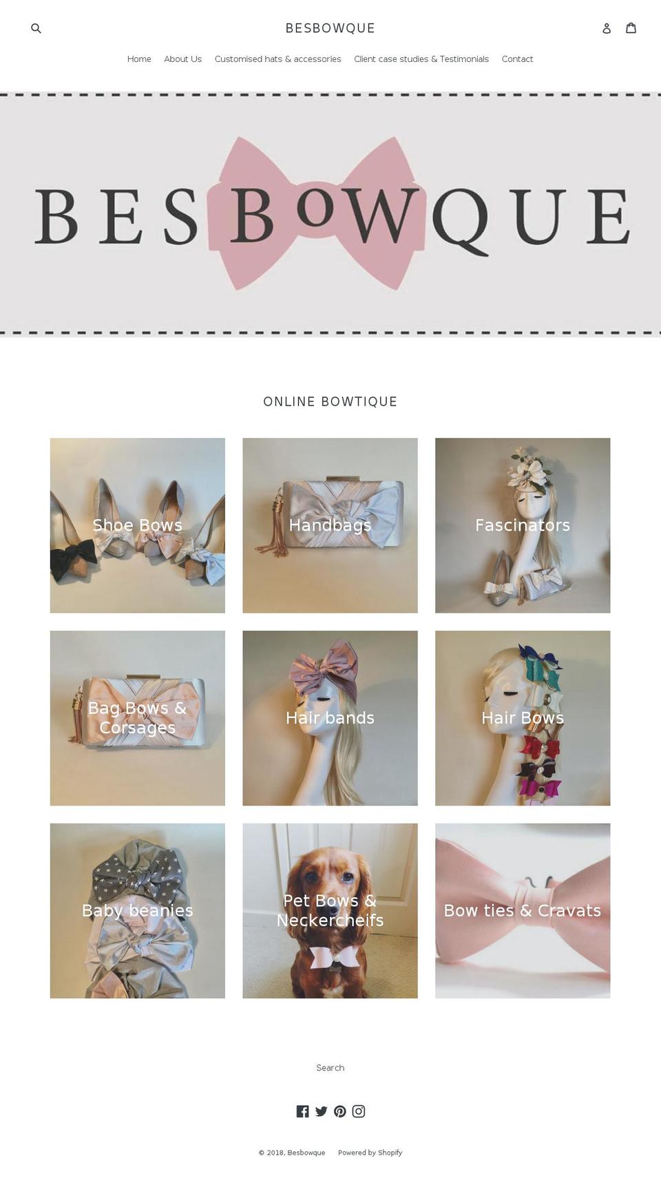besbowque.com — Shopify storefront screenshot