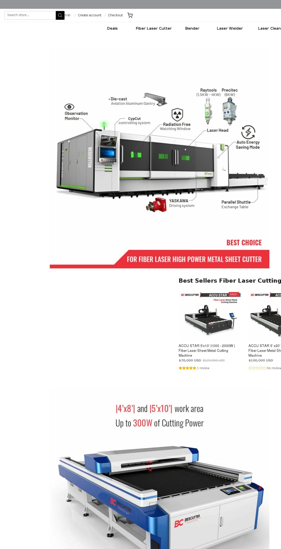 bescutter.com — Shopify storefront screenshot