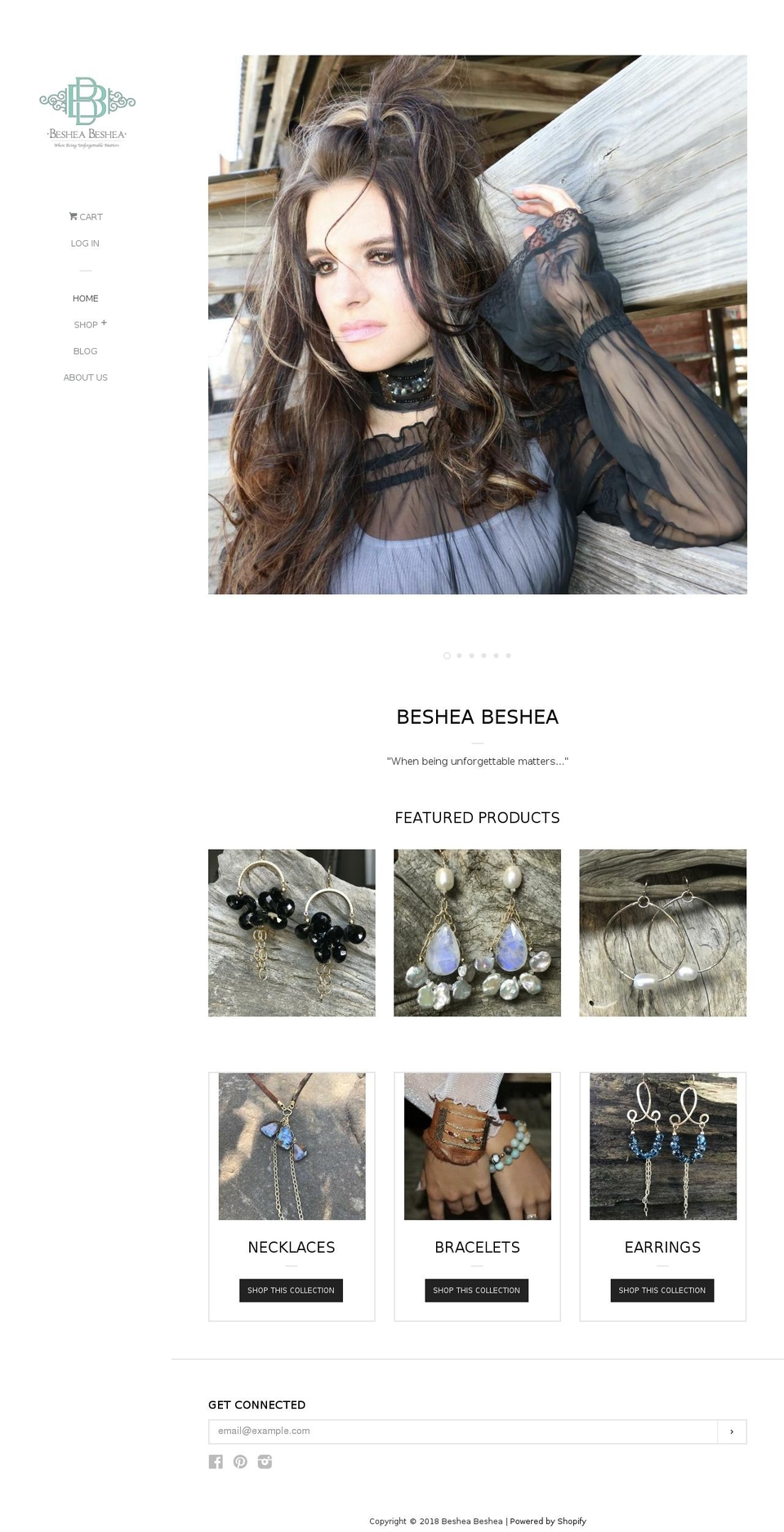 besheabesheajewelry.com — Shopify storefront screenshot